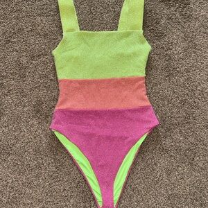 Beach Riot Neon Green Swimsuit